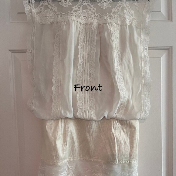 Vintage Jessica McClintock Short Ivory Dress Size 12 ,Court House Wedding Dress - Picture 4 of 16